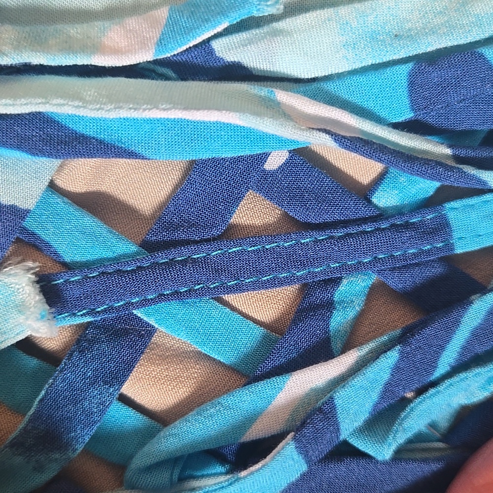 Lilly Pulitzer Stylish Lindamarie Caftan Sparkling Blue "Get Inky" Cover-Up - Picture 10 of 13